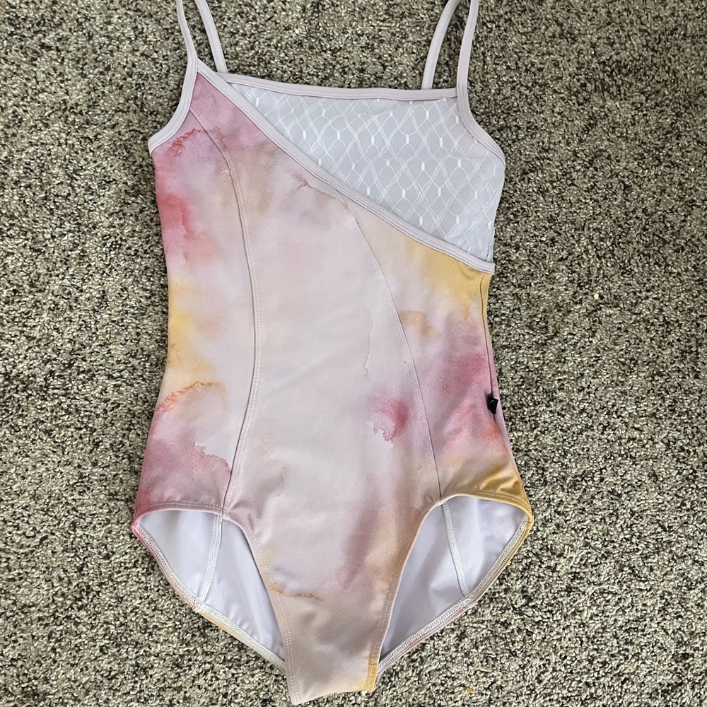 Tie dye lavender leotard